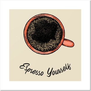 Espresso Coffee Lover Shirt Coffee Gift for Morning Person Posters and Art